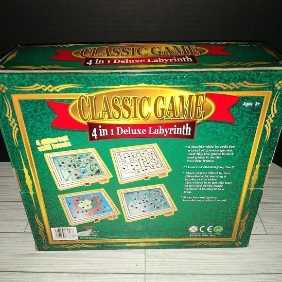 Manley Classic Game 4 in 1 Deluxe Labyrinth Four Different Skill Levels - Picture 7 of 9